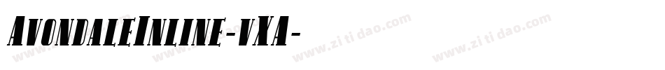 AvondaleInline-vXA字体转换