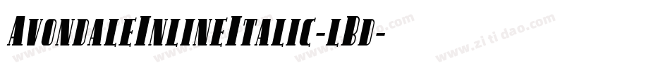 AvondaleInlineItalic-lBd字体转换
