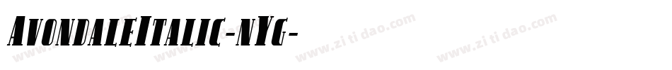 AvondaleItalic-nYg字体转换