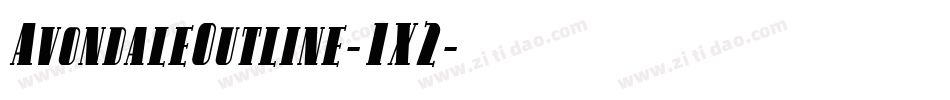 AvondaleOutline-1X2字体转换
