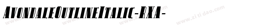 AvondaleOutlineItalic-RXA字体转换