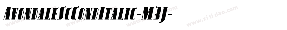 AvondaleScCondItalic-M3J字体转换