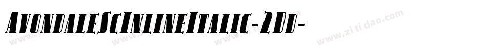 AvondaleScInlineItalic-2Dd字体转换 AvondaleScInlineItalic-2Dd字体转换