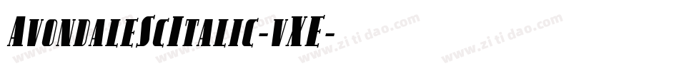 AvondaleScItalic-vXE字体转换