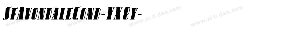 SfAvondaleCond-YX8y字体转换