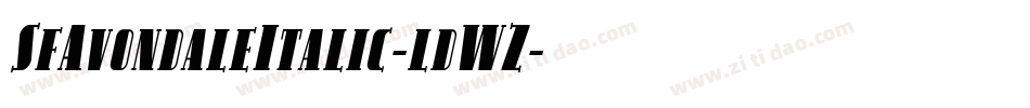 SfAvondaleItalic-ldWZ字体转换