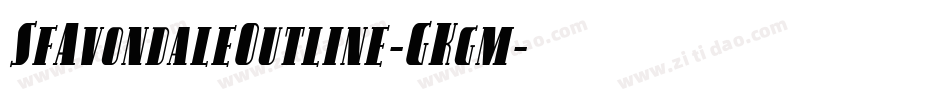 SfAvondaleOutline-GKgm字体转换