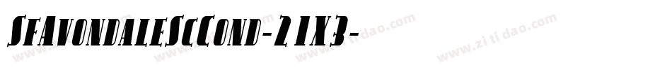 SfAvondaleScCond-21X3字体转换