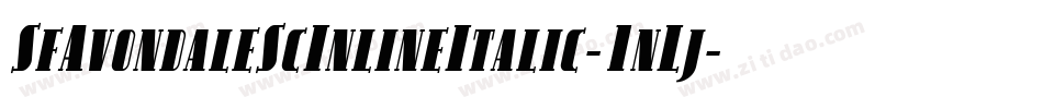 SfAvondaleScInlineItalic-1nLj字体转换