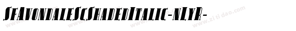 SfAvondaleScShadedItalic-nLyR字体转换