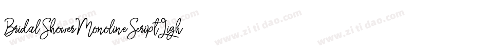 BridalShowerMonolineScriptLight-ondd字体转换