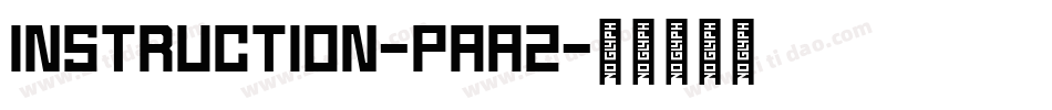 Instruction-PAa2字体转换