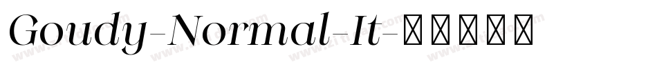 Goudy-Normal-It字体转换
