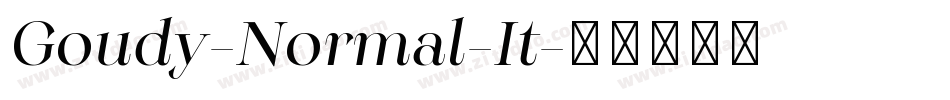Goudy-Normal-It字体转换