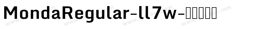 MondaRegular-ll7w字体转换