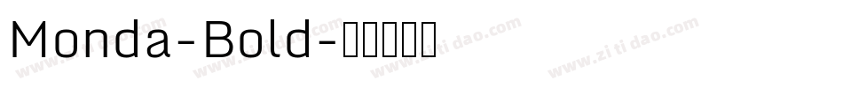 Monda-Bold字体转换