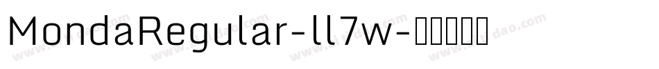 MondaRegular-ll7w字体转换