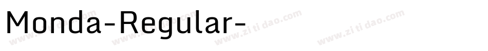 Monda-Regular字体转换