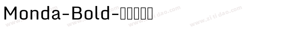 Monda-Bold字体转换