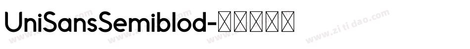 UniSansSemiblod字体转换