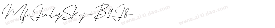 MfJulySky-B9J8字体转换