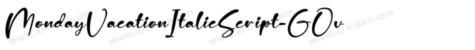 MondayVacationItalicScript-GOv4P字体转换
