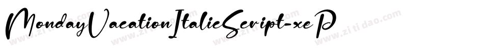 MondayVacationItalicScript-xePK字体转换 MondayVacationItalicScript-xePK字体转换