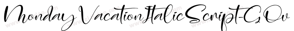 MondayVacationItalicScript-GOv4P字体转换