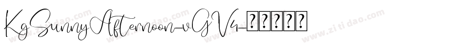 KgSunnyAfternoon-vGV4字体转换