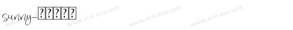 sunny字体转换