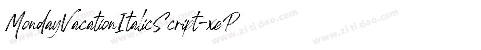 MondayVacationItalicScript-xePK字体转换 MondayVacationItalicScript-xePK字体转换
