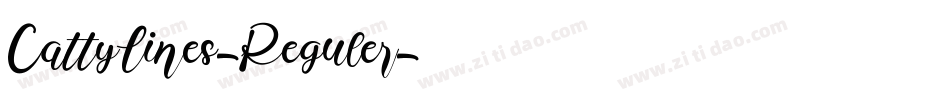 CattyLines-Reguler字体转换