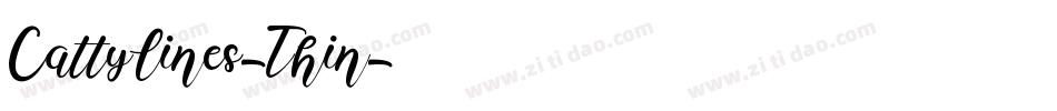 CattyLines-Thin字体转换