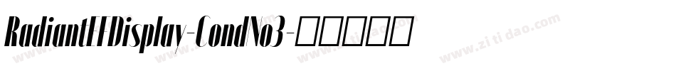 RadiantEFDisplay-CondNo3字体转换
