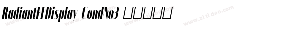 RadiantEFDisplay-CondNo3字体转换