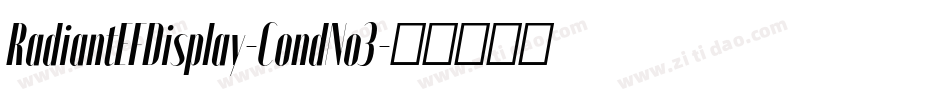 RadiantEFDisplay-CondNo3字体转换