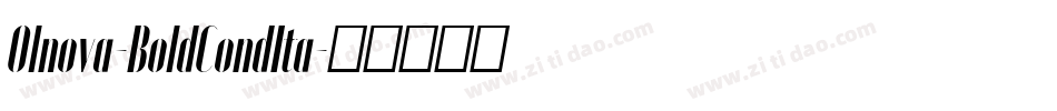 Olnova-BoldCondIta字体转换