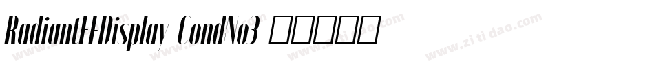 RadiantEFDisplay-CondNo3字体转换