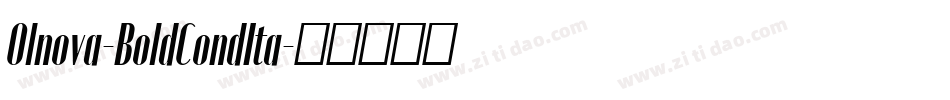 Olnova-BoldCondIta字体转换