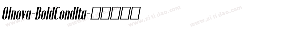 Olnova-BoldCondIta字体转换