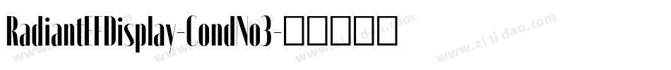 RadiantEFDisplay-CondNo3字体转换