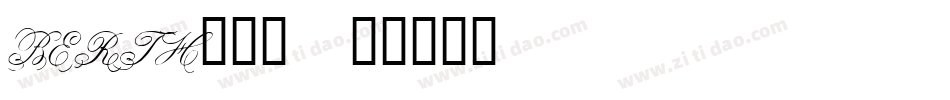 BERTH生成器字体转换