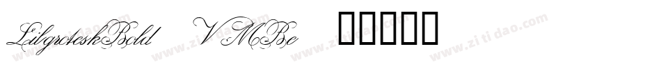 LilgroteskBold-VMBe字体转换