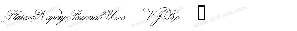PlatesNaperyPersonalUse-VJBe字体转换