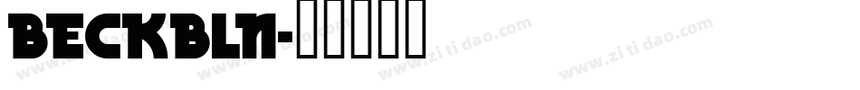 BECKBLN字体转换