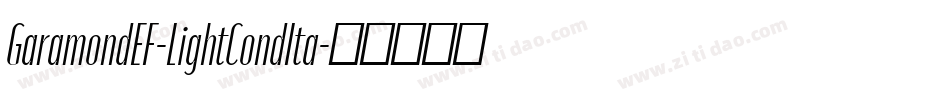 GaramondEF-LightCondIta字体转换