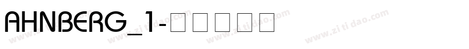 AHNBERG_1字体转换