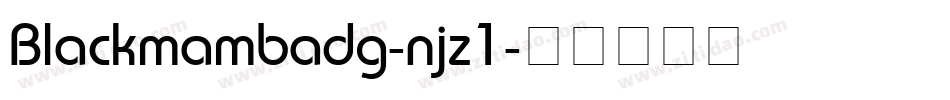Blackmambadg-njz1字体转换