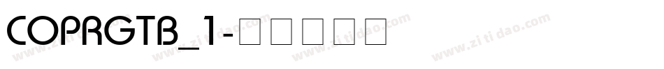 COPRGTB_1字体转换