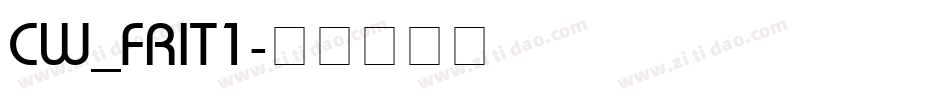CW_FRIT1字体转换